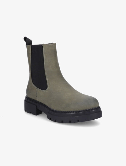 Boots à semelle crantée - Kaki - 2