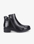Bottines à zip et contrefort python - Noir - 1