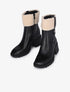 Bottines fourrées à bouts carrés - Noir - 5