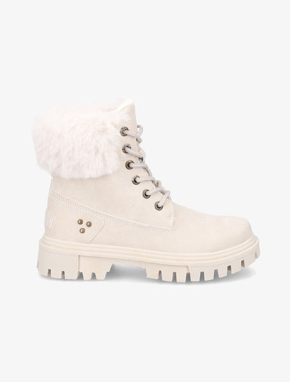 Boots fourrées à fourrure synthétique - Beige - 5