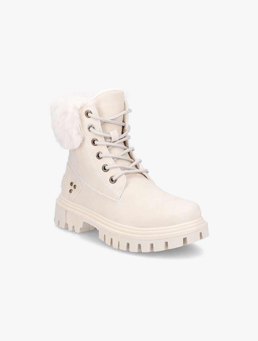 Boots fourrées à fourrure synthétique - Beige - 2