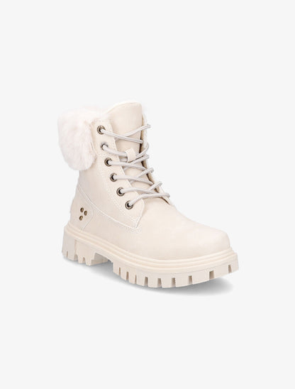 Boots fourrées à fourrure synthétique - Beige - 2