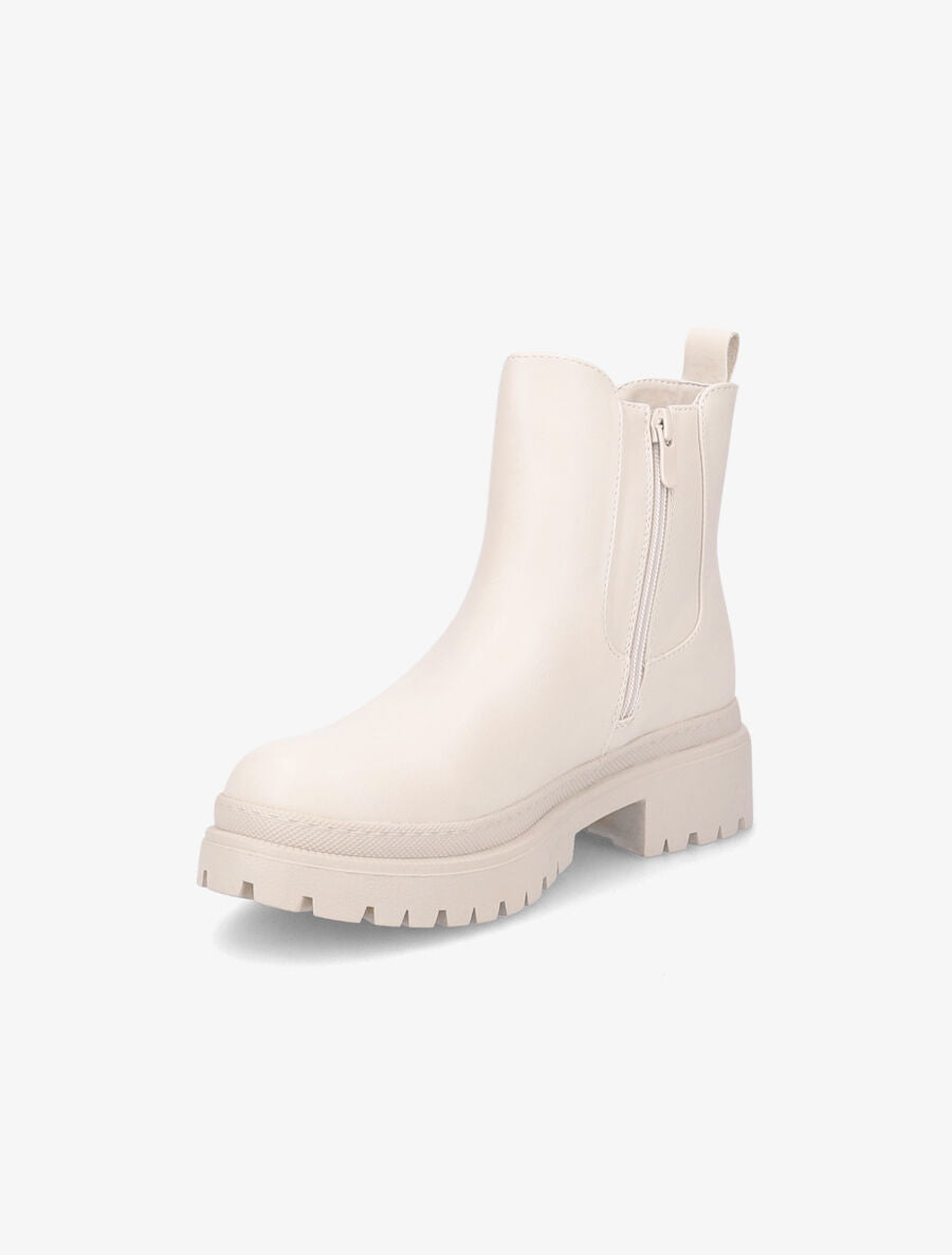 Boots élastiquées unies - Beige - 3
