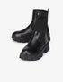 Bottines à semelles crantées effet croco - Noir - 5