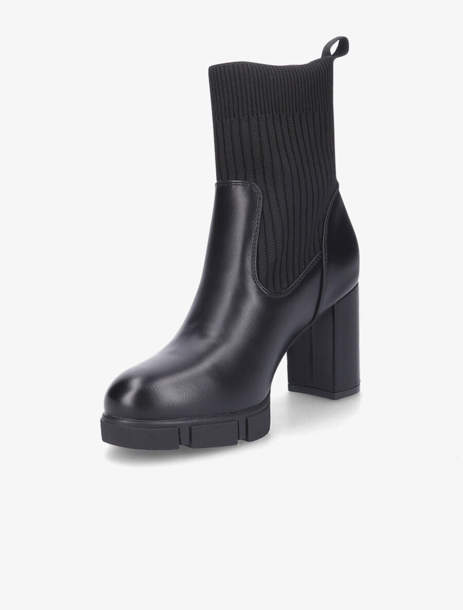 Bottines montantes à talon - Noir - 3