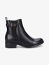 Bottines élastiquées à boucle métallique - Noir - 1