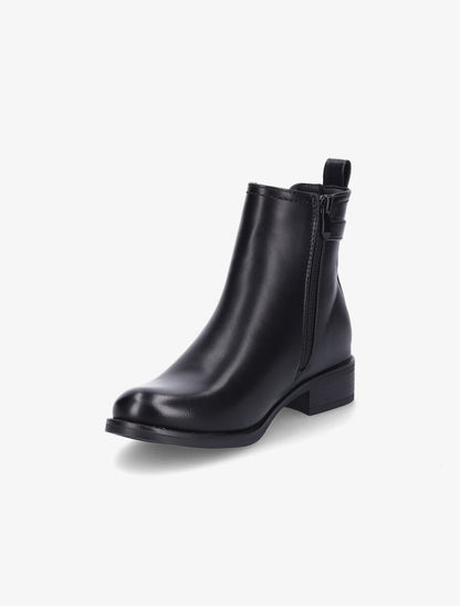 Bottines élastiquées à boucle métallique - Noir - 3