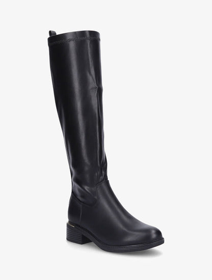 Bottes cavalières en simili - Noir - 2