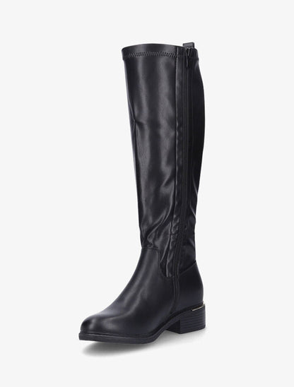 Bottes cavalières en simili - Noir - 3