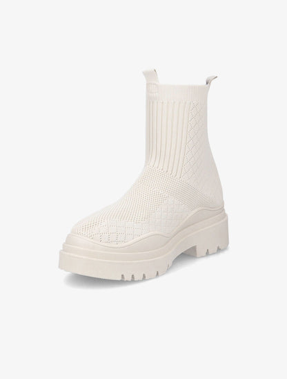 Boots en toile à semelle crantée - Beige - 3