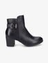 Bottines à empiècement python - Noir - 1
