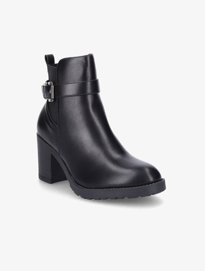 Bottines à boucle et semelle crantée - Noir - 2