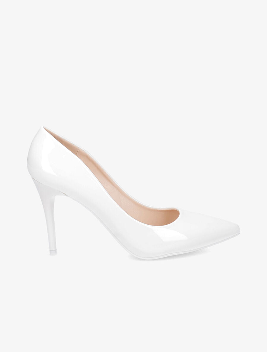 Escarpins pointus vernis - Blanc - 5