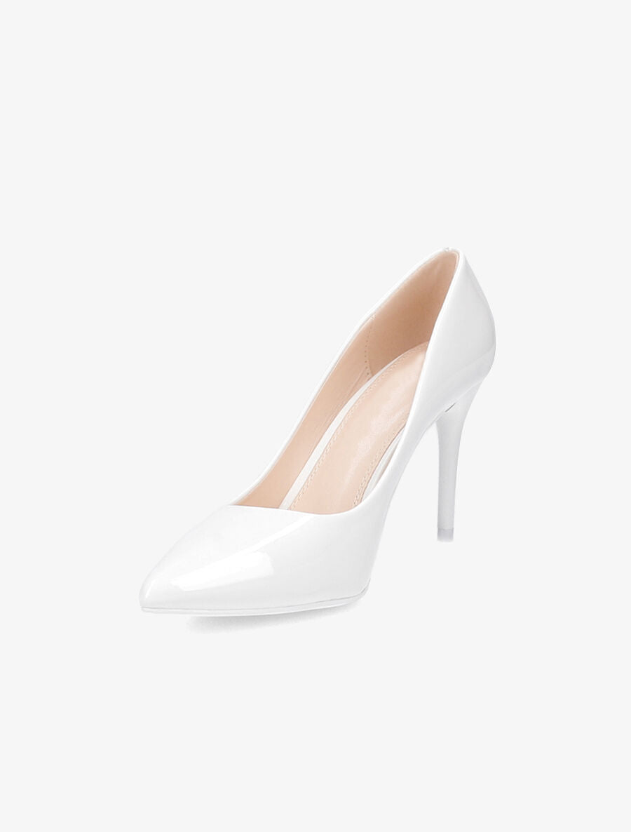 Escarpins pointus vernis - Blanc - 3