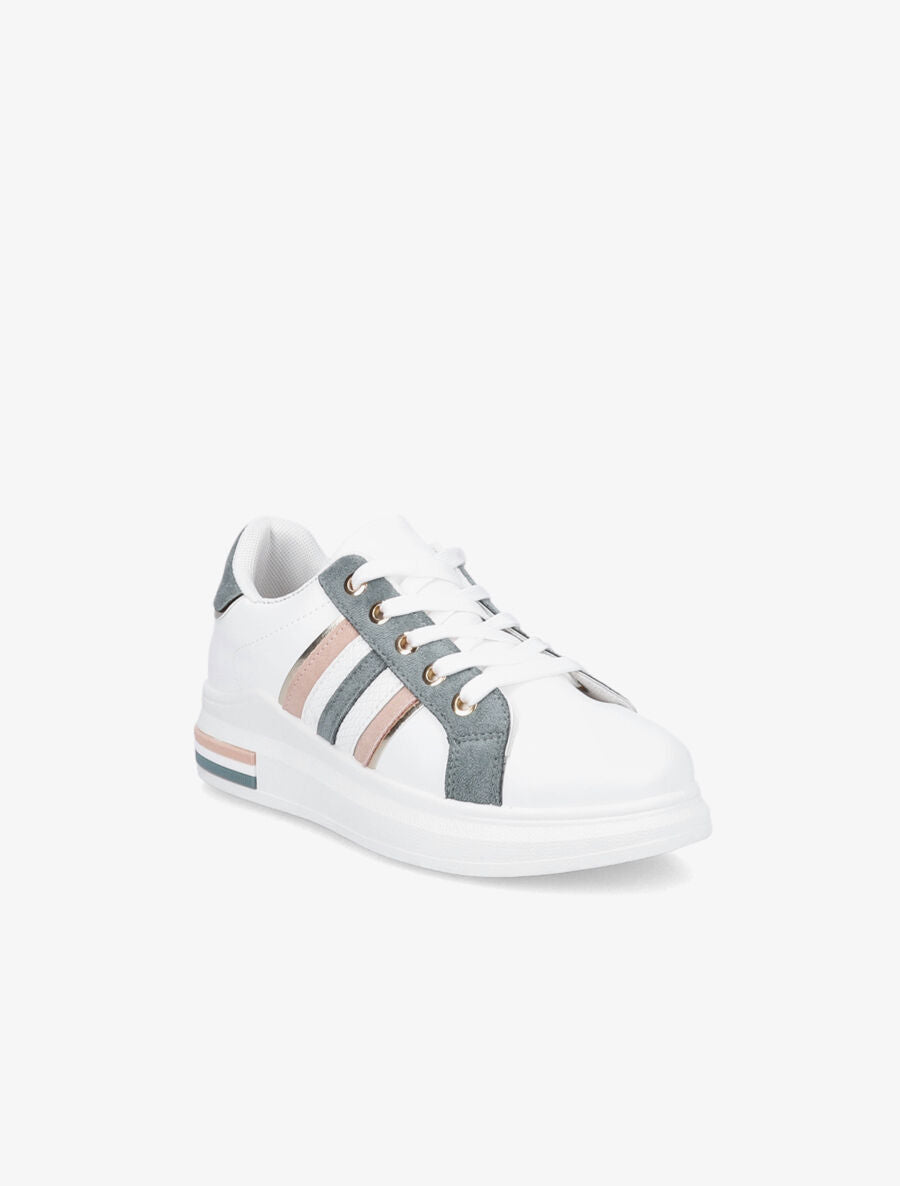 Tennis à bandes texturées - Bleu gris - 2