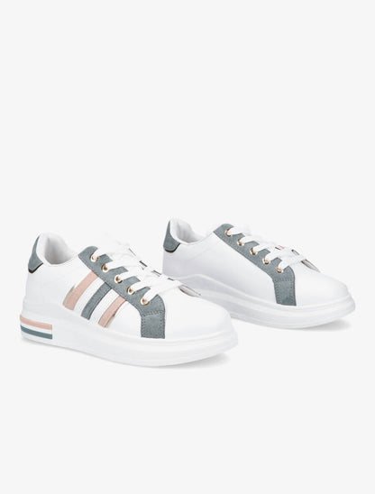 Tennis à bandes texturées - Bleu gris - 4