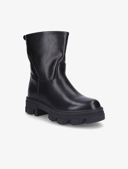 Bottines à plateformes crantées et intérieurs fourrés - Noir - 2