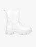 Bottines à plateformes crantées et intérieurs fourrés - Blanc - 1