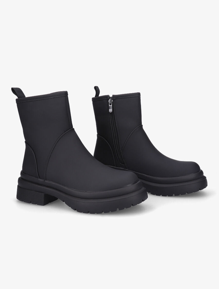 Bottines fourrées à zip - Noir - 4