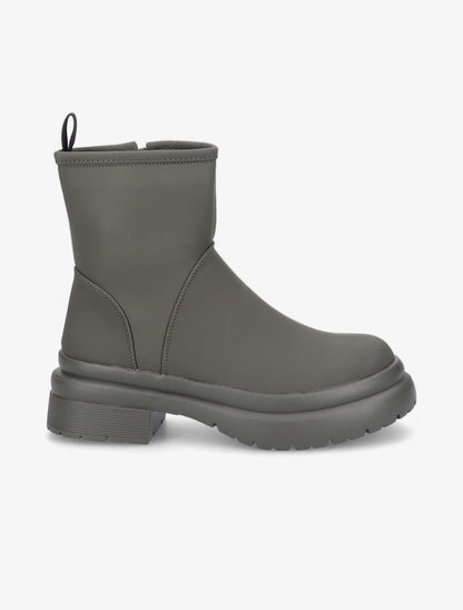 Bottines fourrées à zip - Kaki - 5