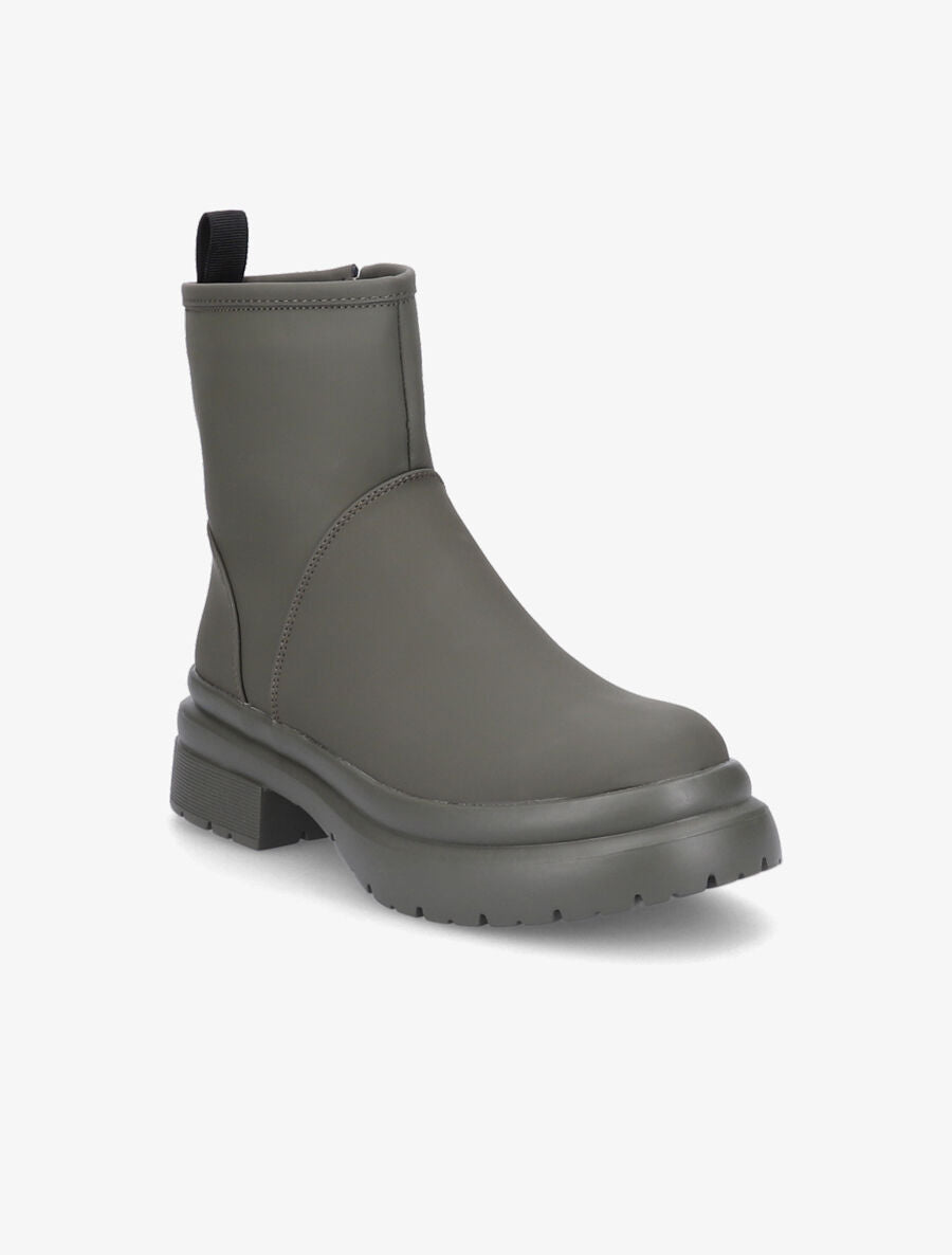 Bottines fourrées à zip - Kaki - 2