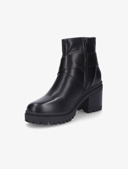 Bottines à boucle et sangle épaisse - Noir - 3