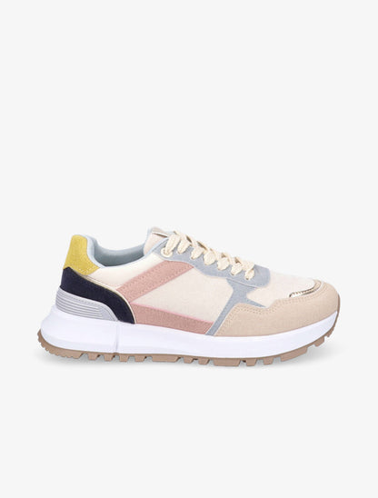 Running en suédine - Rose/beige - 5
