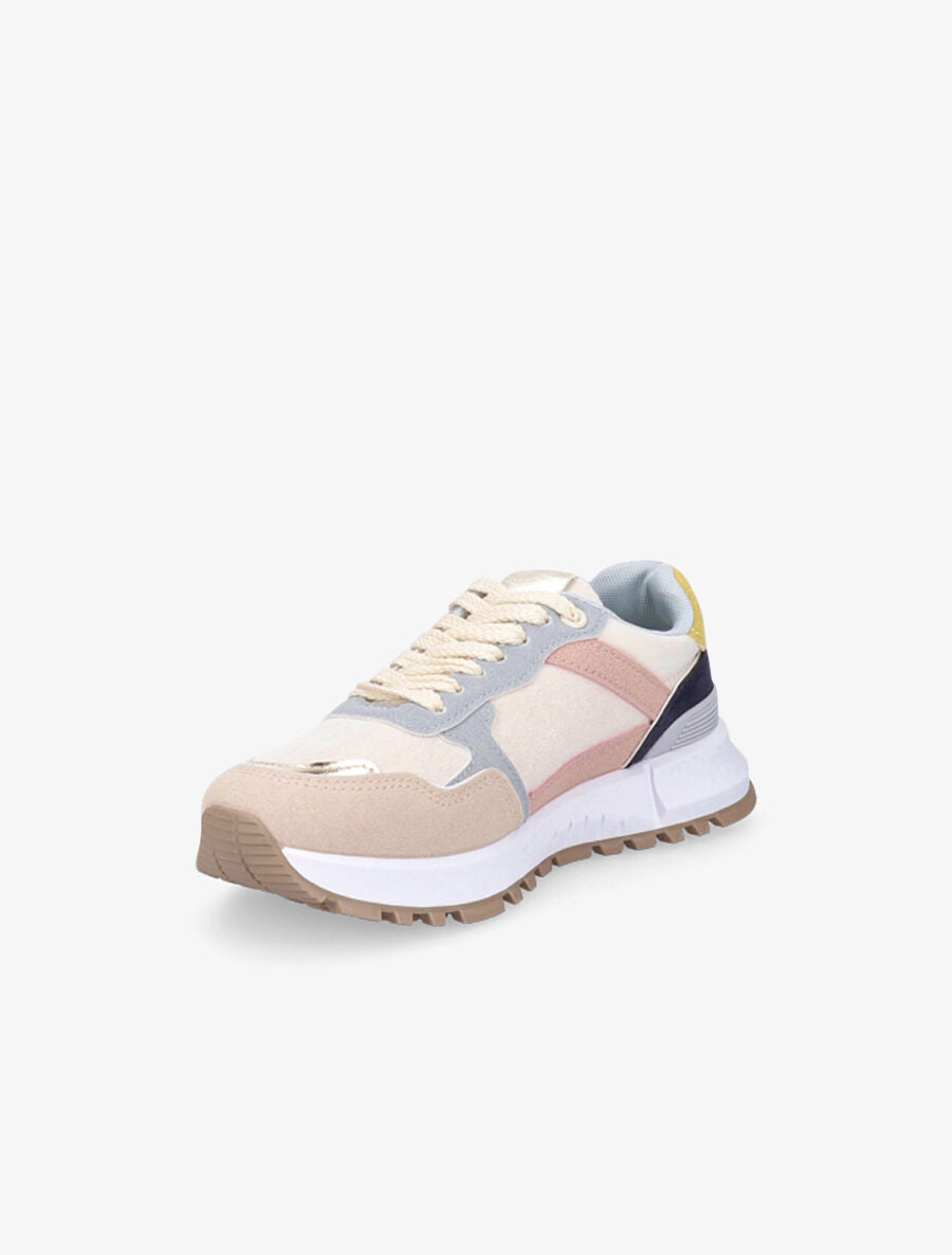 Running en suédine - Rose/beige - 3