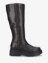 Bottes en simili à semelle crantée - Noir - 1