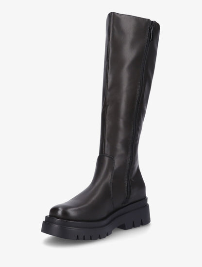 Bottes en simili à semelle crantée - Noir - 3