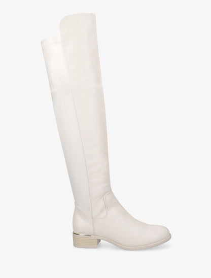 Cuissardes bi-matière simili et gomme - Beige - 2