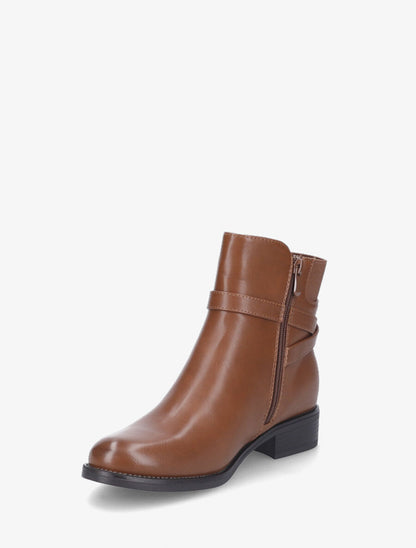 Bottines élastiquées à boucle - Camel - 3