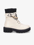 Bottines style rangers à chaînes - Beige - 1