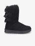 Boots en suédine à noeud - Noir - 1