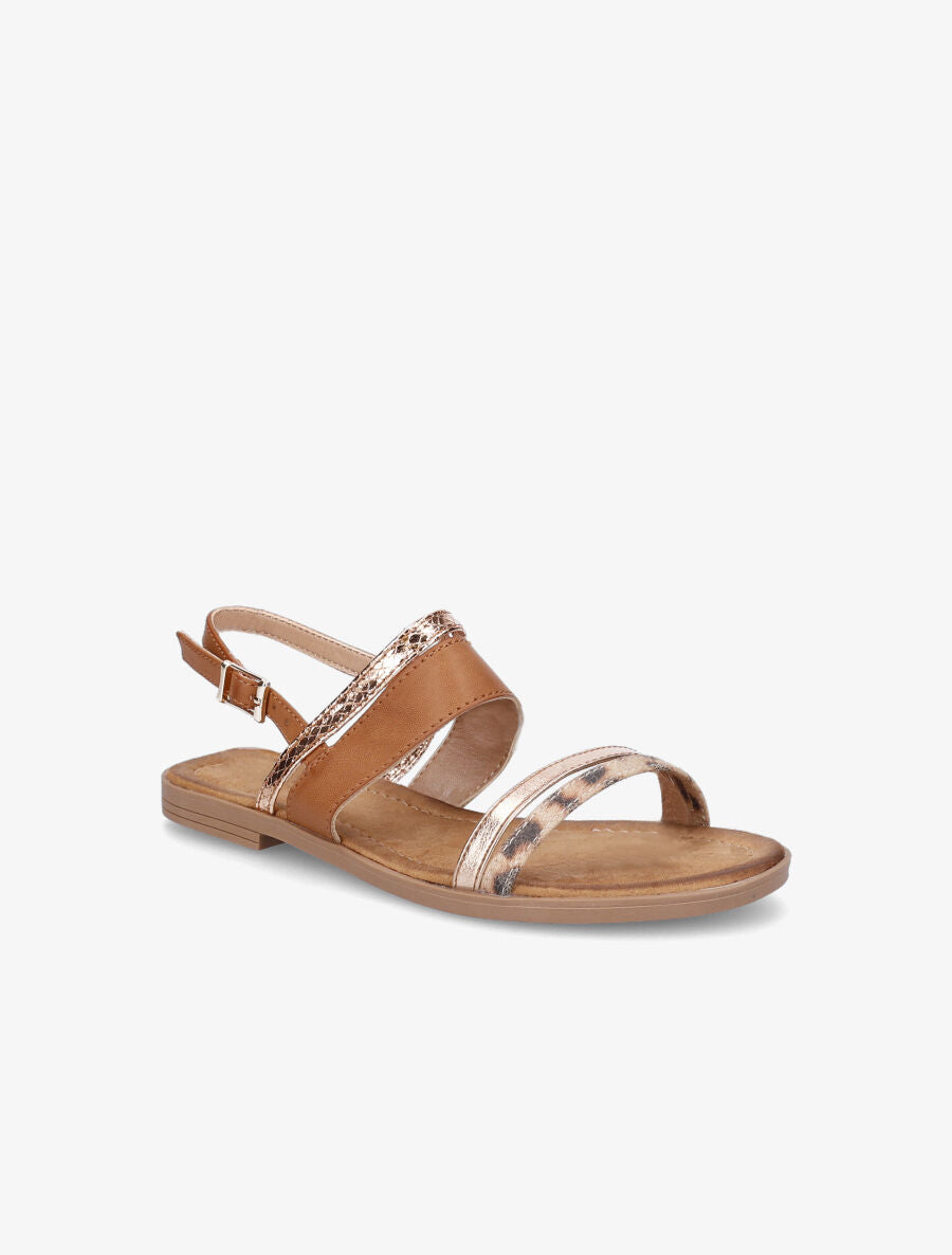 Nu-pieds irisés - Camel - 2