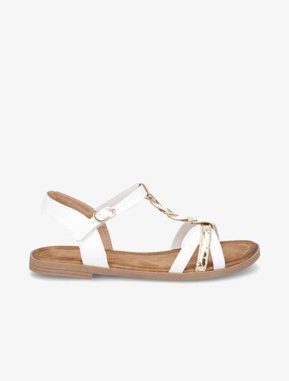 Nu-pieds tressés et irisés - Blanc - 5