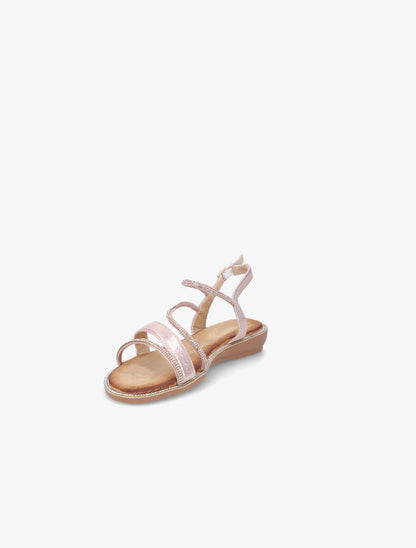 Nu-pieds en simili à strass - Rose gold - 3