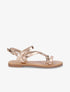 Nu-pieds en simili à brides croisées - Rose gold - 1