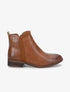 Bottines en simili à motifs croco - Camel - 1