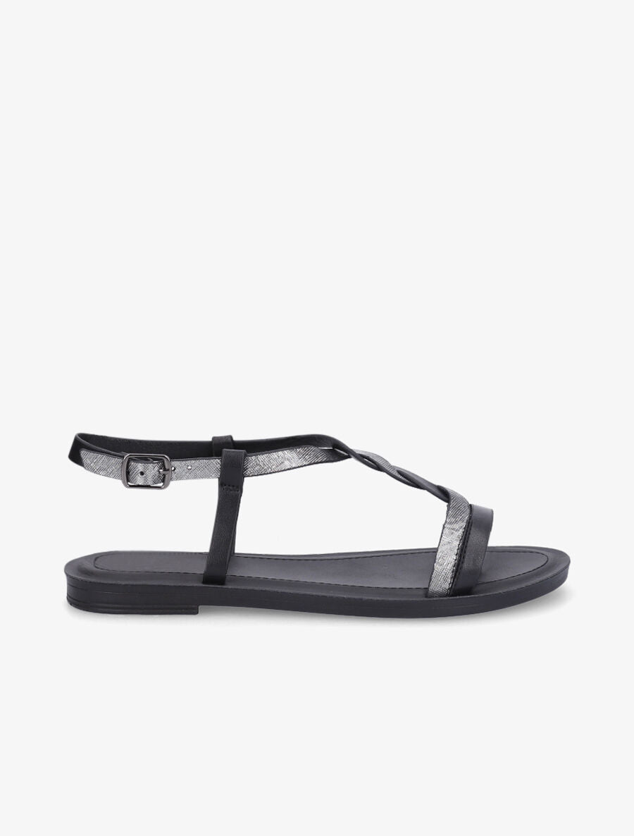Nu-pieds tressés irisés - Noir - 5