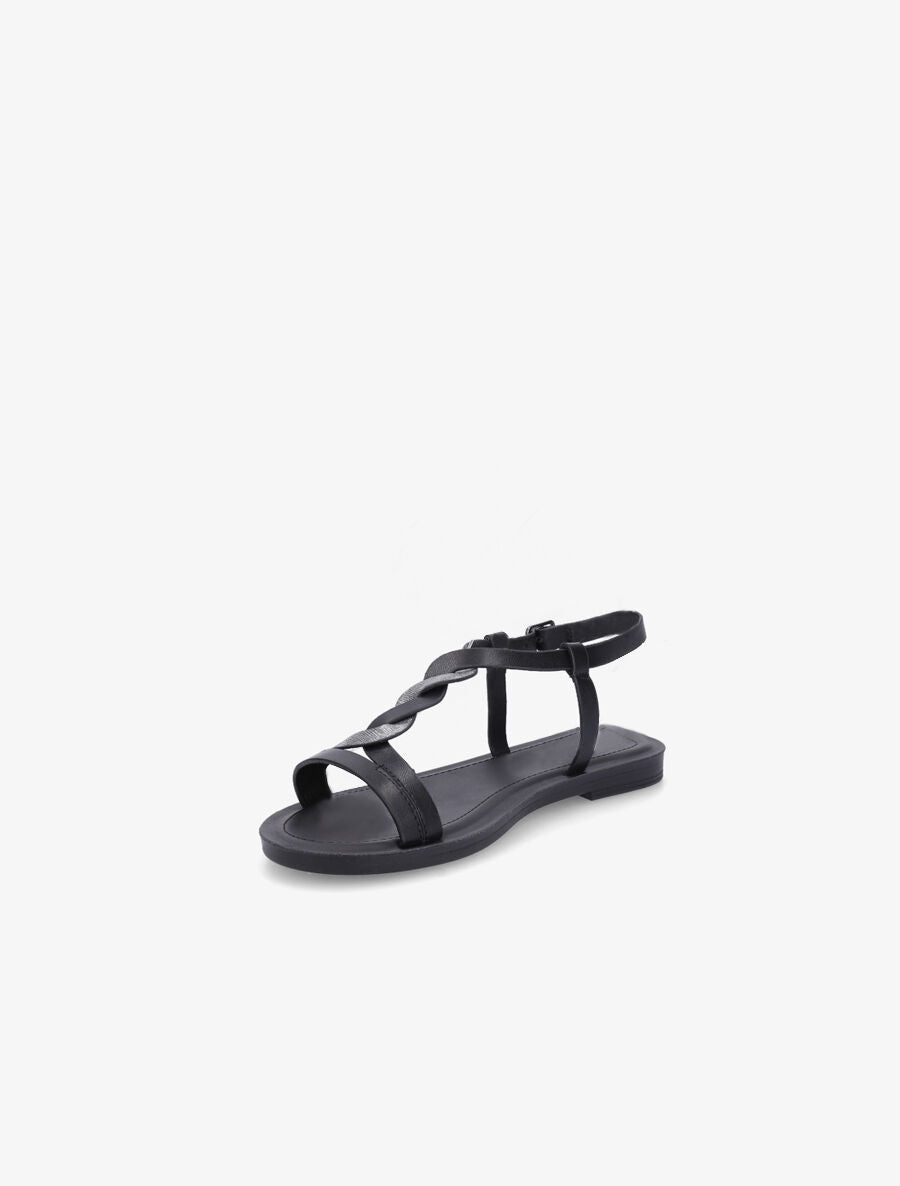 Nu-pieds tressés irisés - Noir - 3