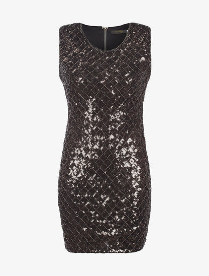 Robe à sequins  - anthracite - 3