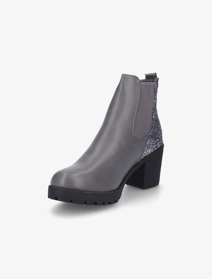 Chelseas à paillettes noir - gris - 3