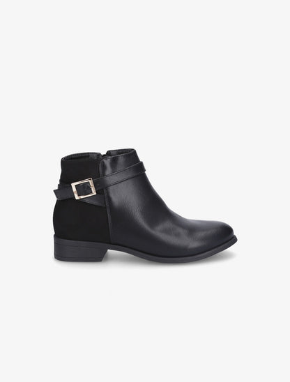Boots lanières croisées noir - Noir - 1