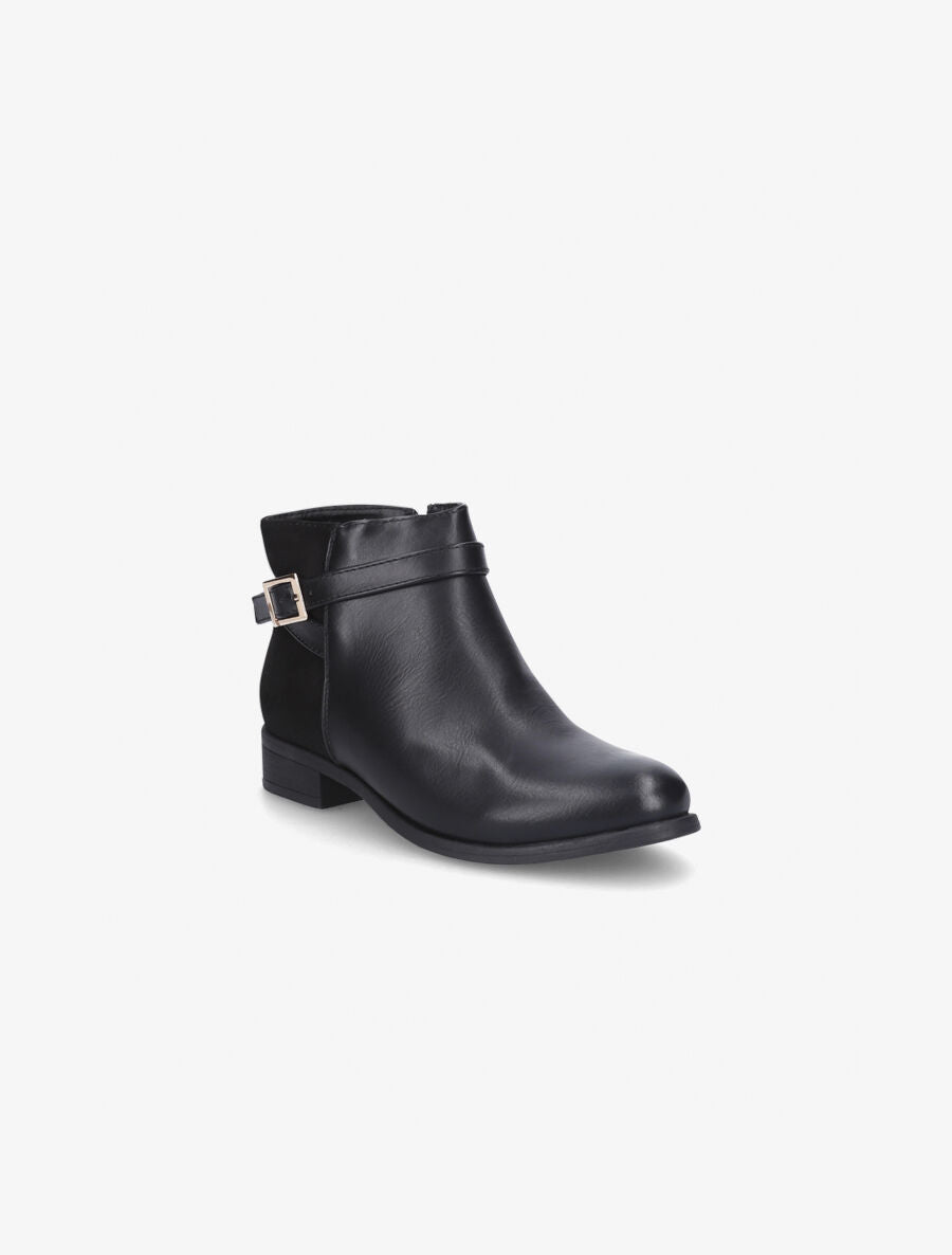Boots lanières croisées noir - Noir - 2