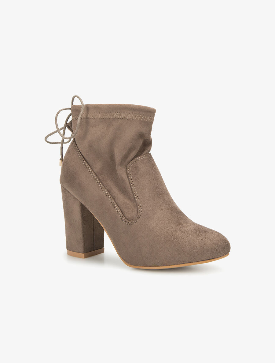 Bottines cheville à cordon - taupe - 4