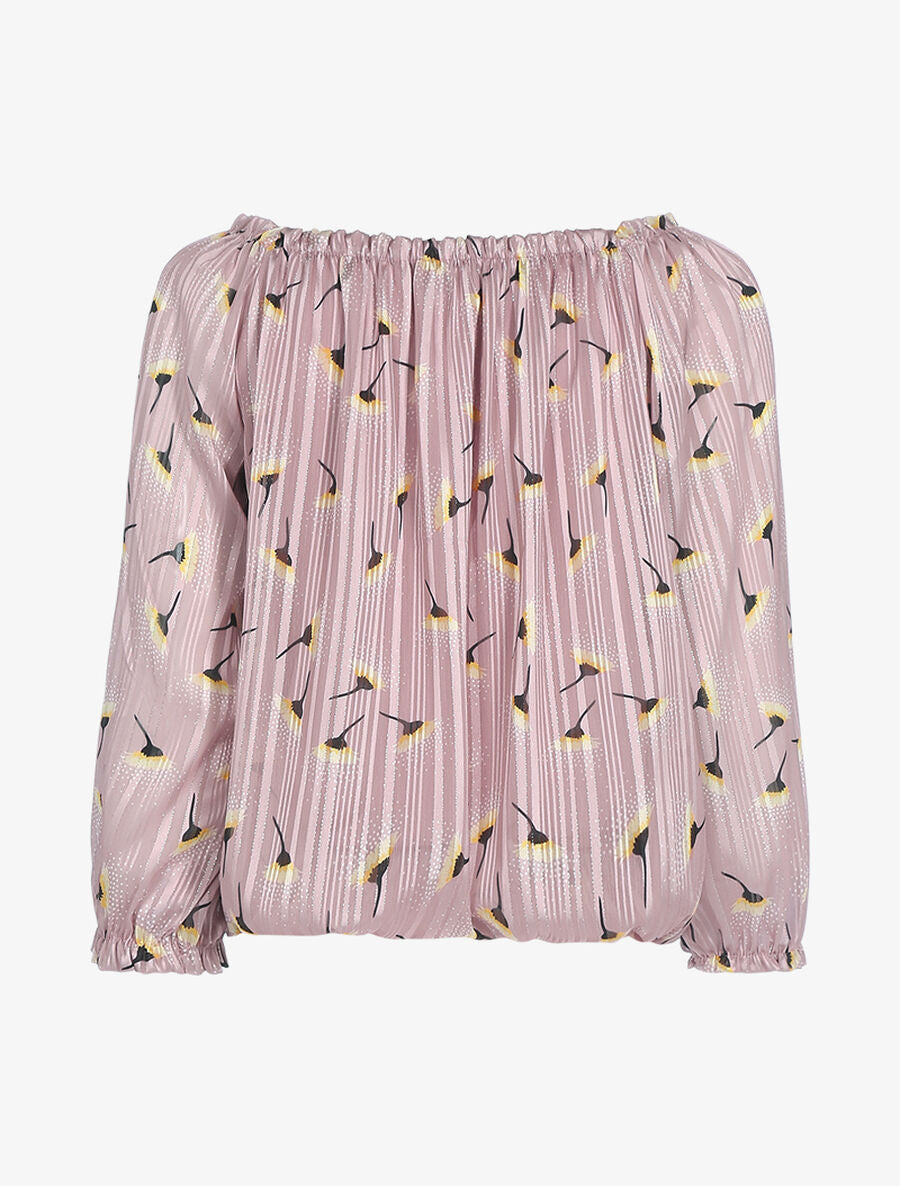 Blouse à imprimé pissenlits - Rose - 2
