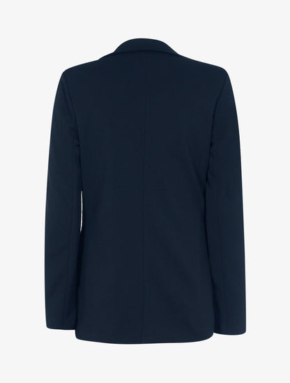 Veste mi longue unie - Marine - 2