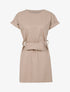 Robe en simili avec ceinture style banane - Beige - 1