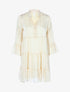 Robe trapèze volantée - Beige - 1